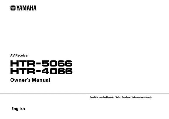 Yamaha HTR-4066 AV Receiver Owners Manual