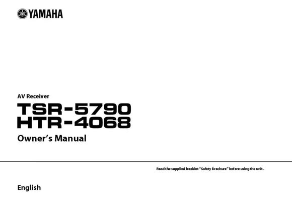 Yamaha HTR-4068 TSR-5790 AV Receiver Owners Manual