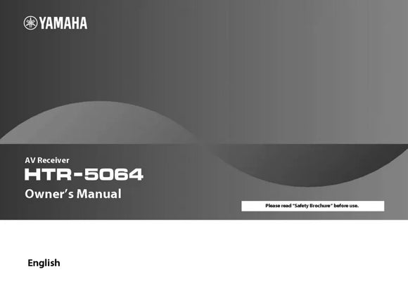 Yamaha HTR-5064 AV Receiver Owners Manual