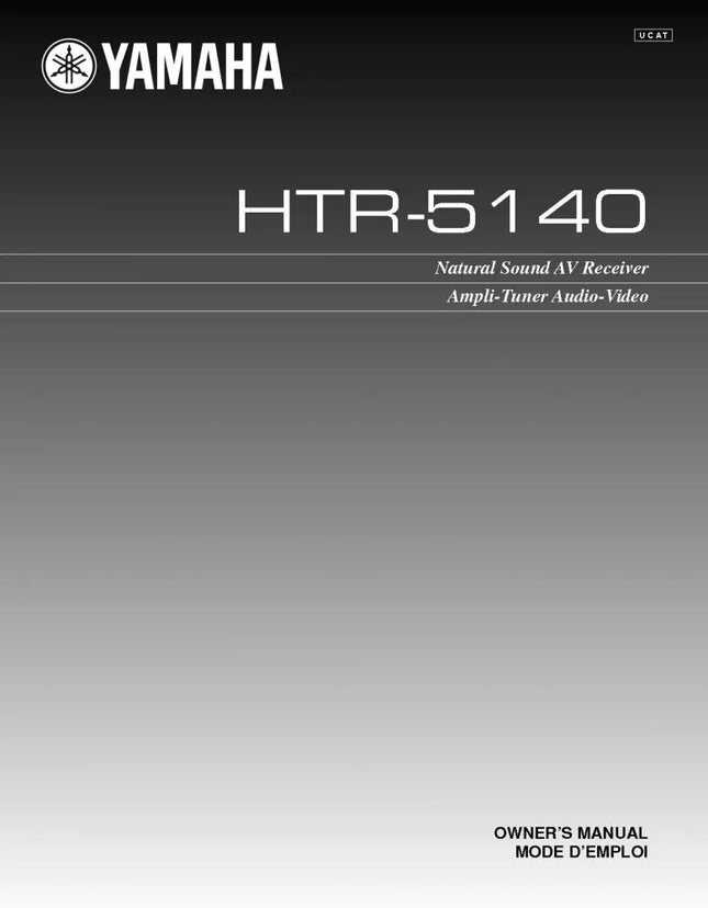 Yamaha HTR-5140 Receiver Owners Manual