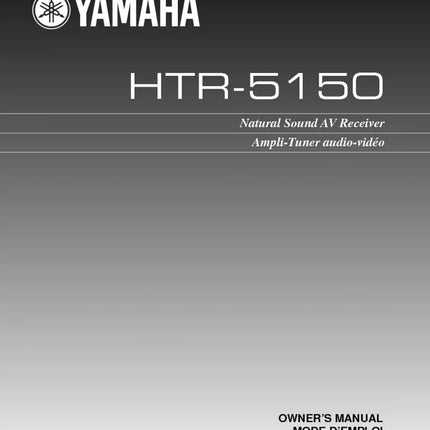Yamaha HTR-5150 Receiver Owners Manual