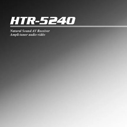 Yamaha HTR-5240 Receiver Owners Manual