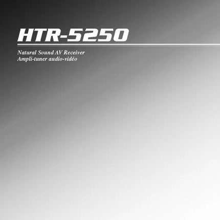 Yamaha HTR-5250 Receiver Owners Manual