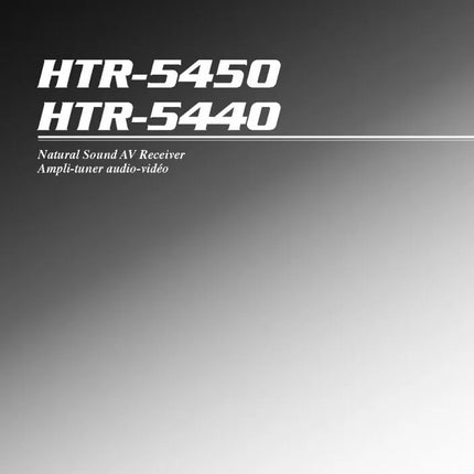 Yamaha HTR-5450 Receiver Owners Manual