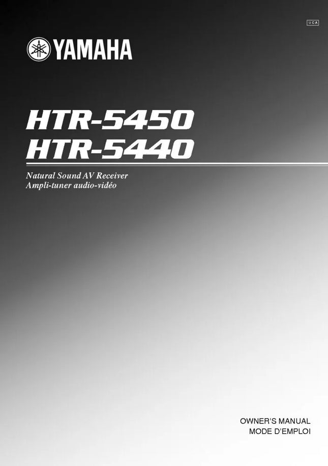 Yamaha HTR-5450 Receiver Owners Manual
