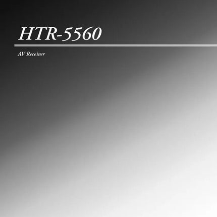 Yamaha HTR-5560 AV Receiver Owners Manual