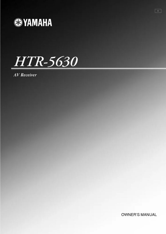 Yamaha HTR-5630 Receiver Owners Manual