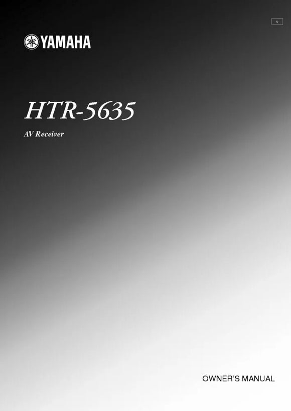 Yamaha HTR-5635 AV Receiver Owners Manual