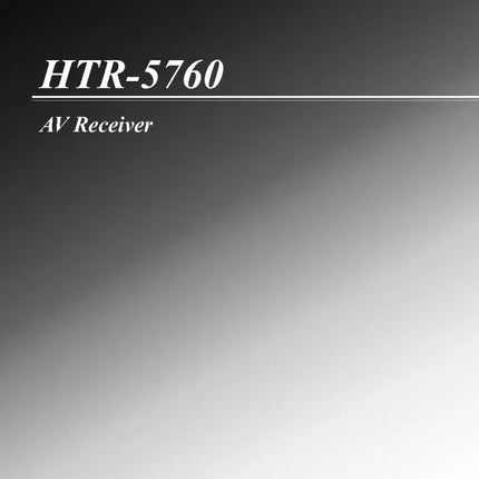 Yamaha HTR-5760 AV Receiver Owners Manual