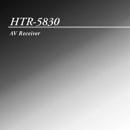 Yamaha HTR-5830 AV Receiver Owners Manual