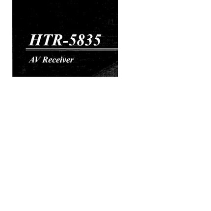 Yamaha HTR-5835 AV Receiver Owners Manual