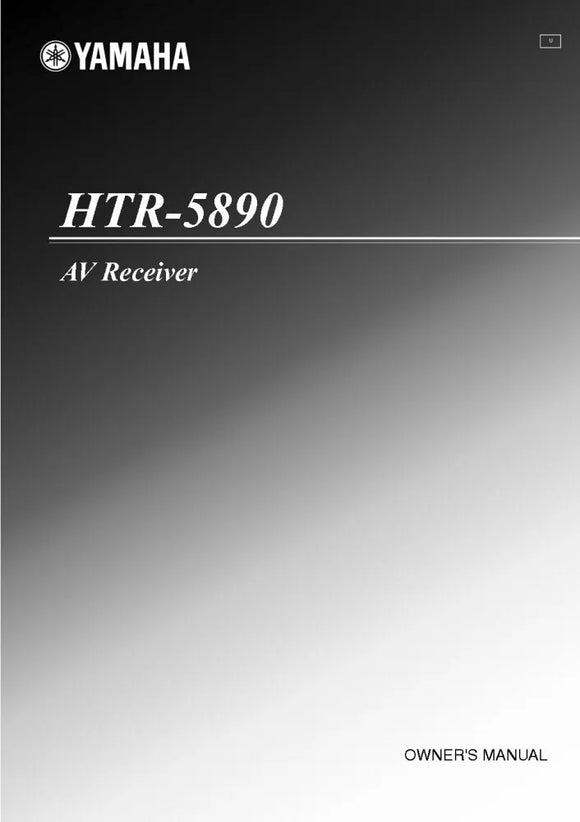 Yamaha HTR-5890 AV Receiver Owners Manual