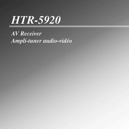 Yamaha HTR-5920 AV Receiver Owners Manual