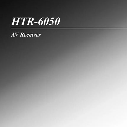 Yamaha HTR-6050 Receiver Owners Manual