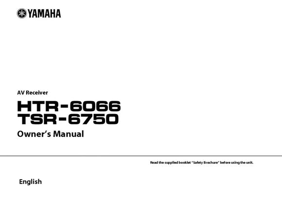 Yamaha HTR-6066 TSR-6750 AV Receiver Owners Manual