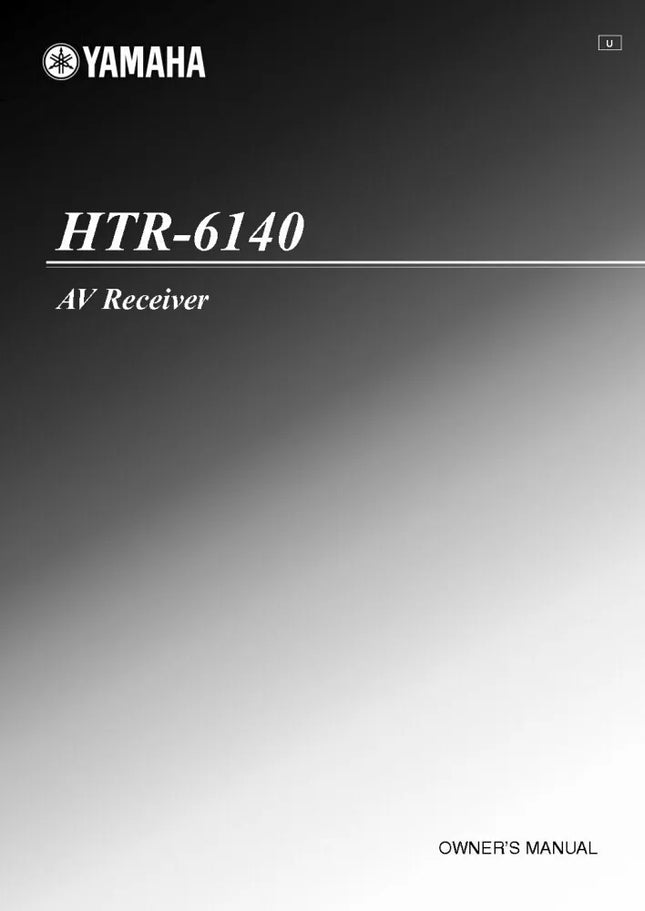 Yamaha HTR-6140 Receiver Owners Manual