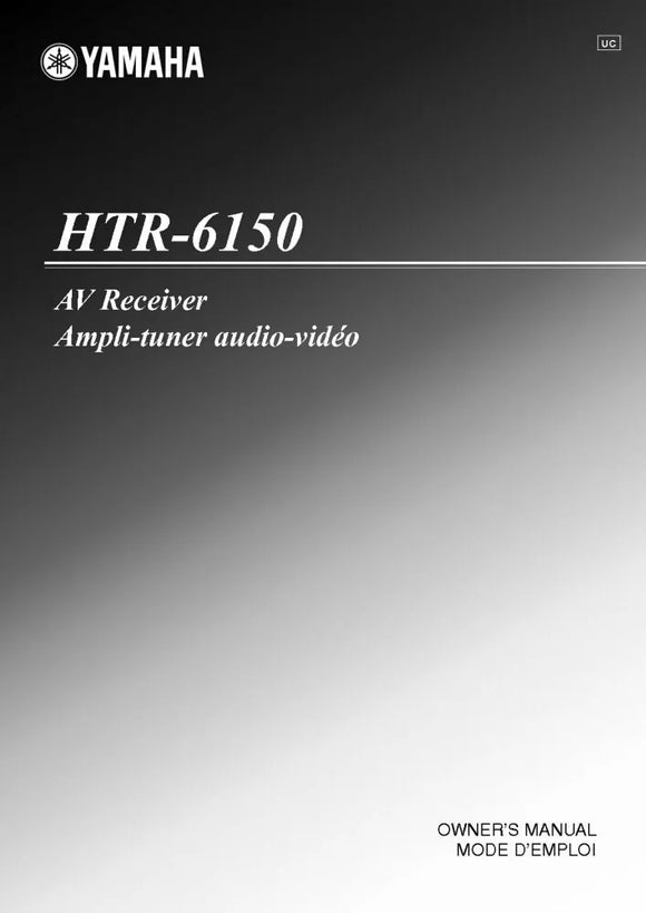 Yamaha HTR-6150 Receiver Owners Manual