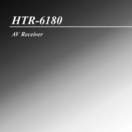 Yamaha HTR-6180 Receiver Owners Manual
