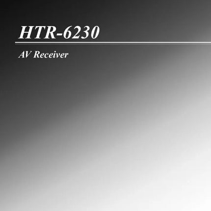 Yamaha HTR-6230 AV Receiver Owners Manual