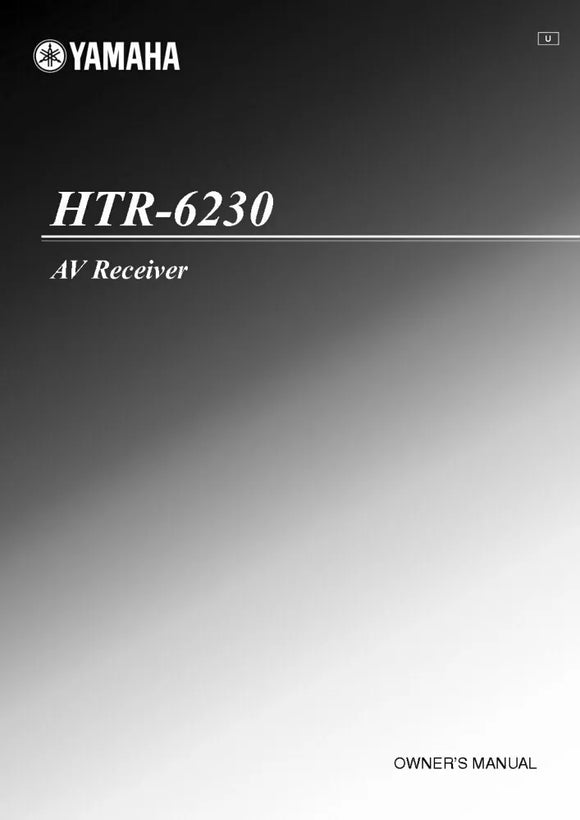 Yamaha HTR-6230 AV Receiver Owners Manual