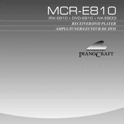 Yamaha MCR-E810 Receiver Owners Manual