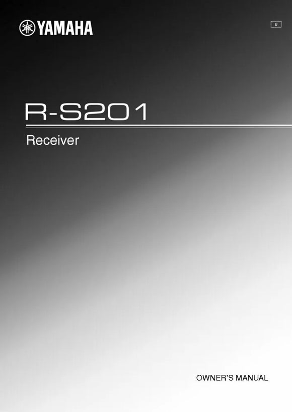 Yamaha R-S201 Receiver Owners Manual