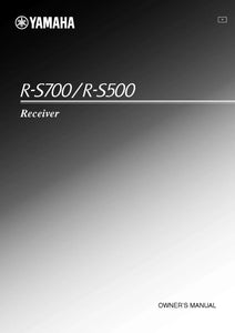 Yamaha R-S700 Receiver Owners Manual