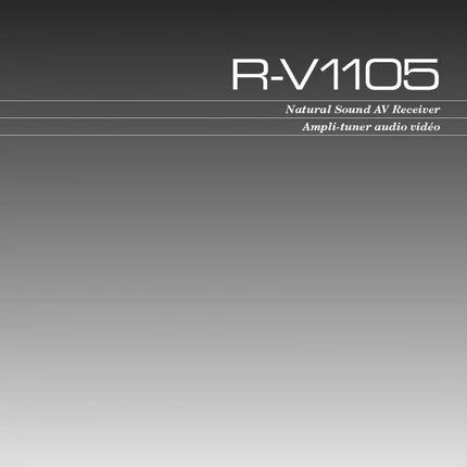 Yamaha R-V1105 Receiver Owners Manual