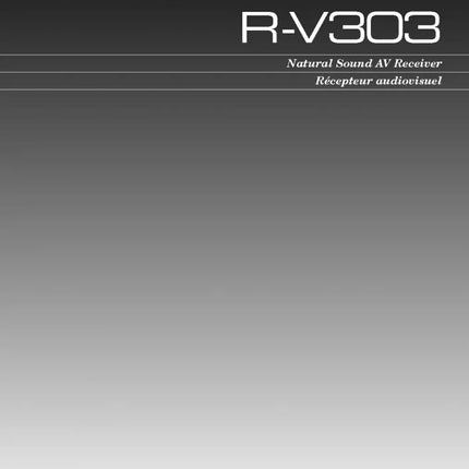 Yamaha R-V303 Receiver Owners Manual