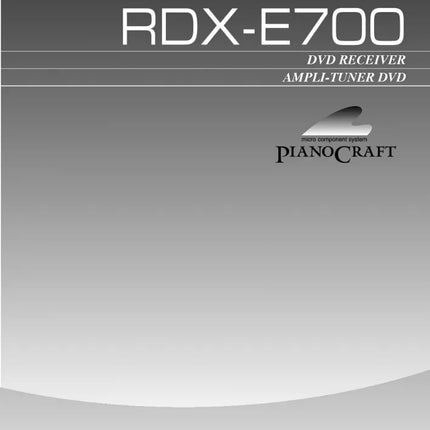 Yamaha RDX E700 Receiver Owners Manual