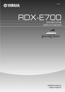 Yamaha RDX E700 Receiver Owners Manual
