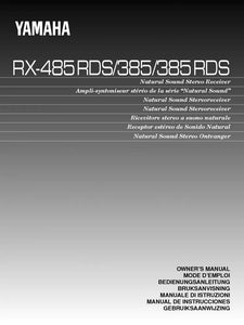 Yamaha RX-385 RDS Receiver Owners Manual