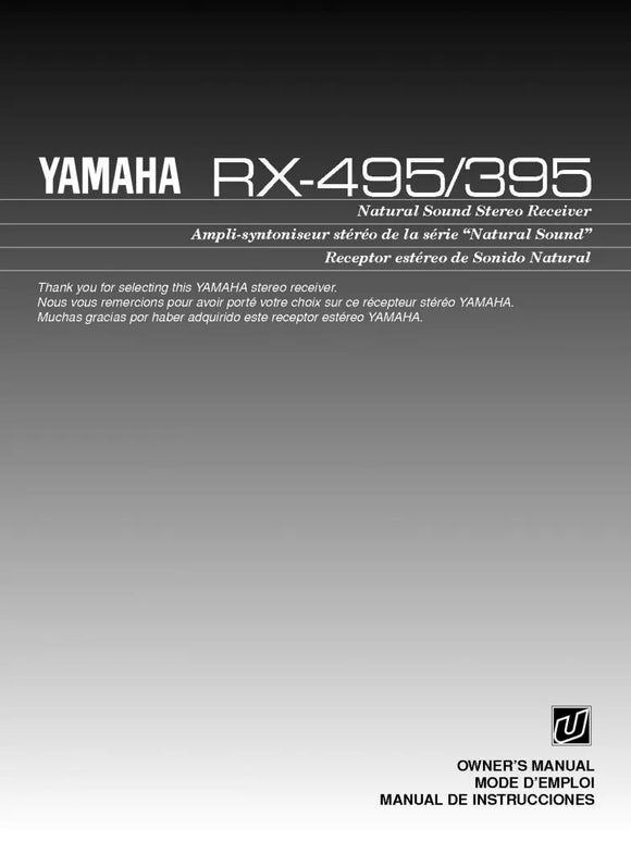 Yamaha RX-395 Receiver Owners Manual