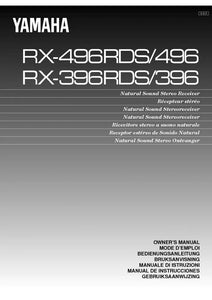 Yamaha RX-396 Receiver Owners Manual