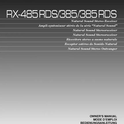 Yamaha RX-485 RDS Receiver Owners Manual