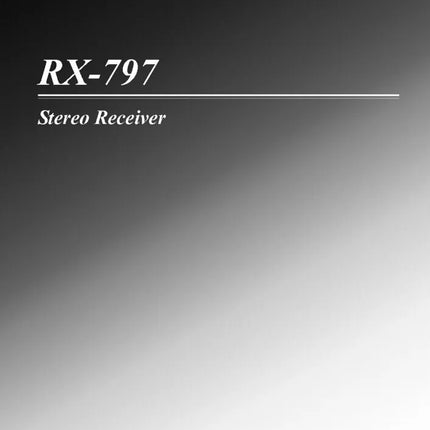 Yamaha RX-797 Receiver Owners Manual