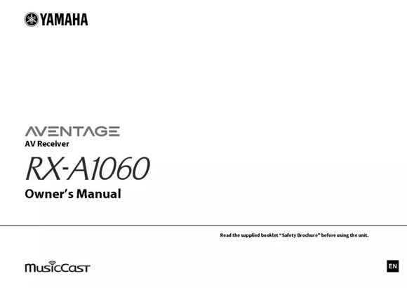 Yamaha RX-A1060 Receiver Owners Manual