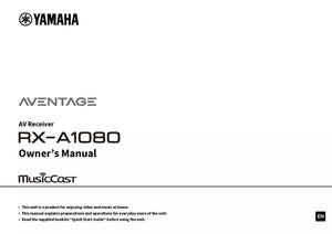 Yamaha RX-A1080 Receiver Owners Manual