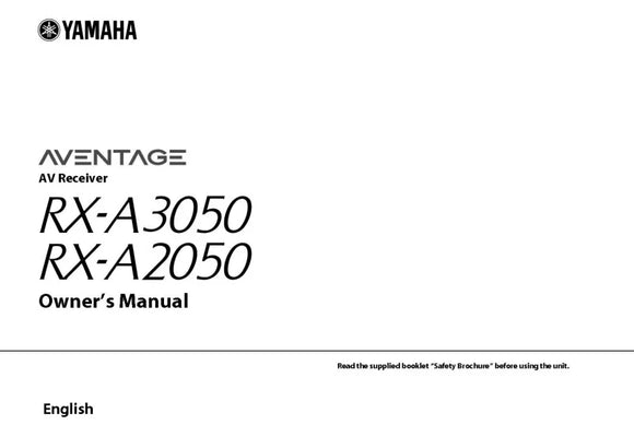 Yamaha RX-A3050 Receiver Owners Manual