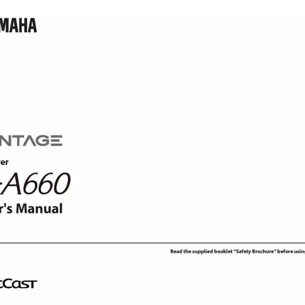 Yamaha RX-A660 Receiver Owners Manual