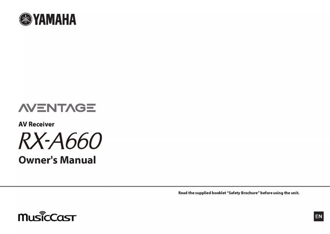 Yamaha RX-A660 Receiver Owners Manual