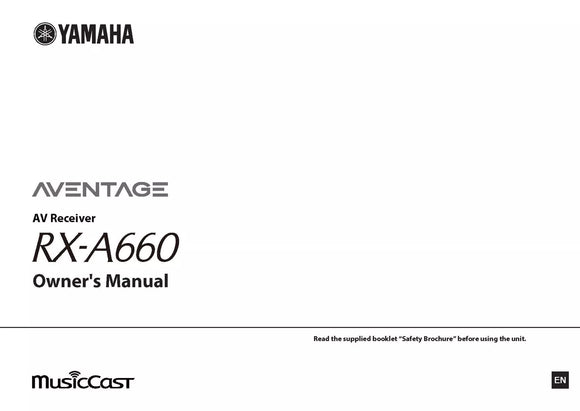 Yamaha RX-A660 Receiver Owners Manual