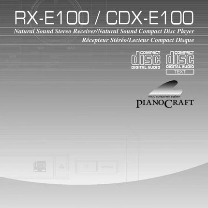Yamaha RX-E100 Receiver Owners Manual