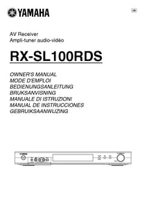 Yamaha RX-SL100RDS Receiver Owners Manual