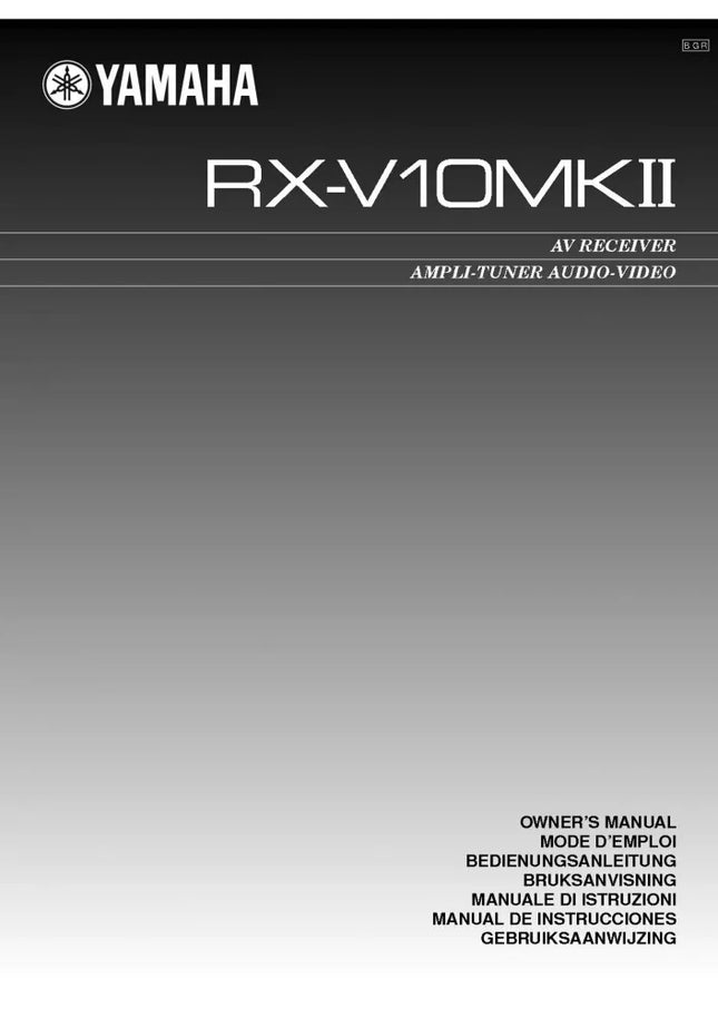Yamaha RX-V10 Mk2 Receiver Owners Manual