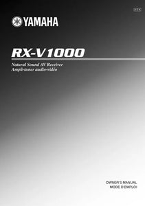 Yamaha RX-V1000 Receiver Owners Manual