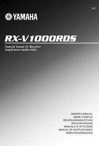 Yamaha RX-V1000RDS Receiver Owners Manual