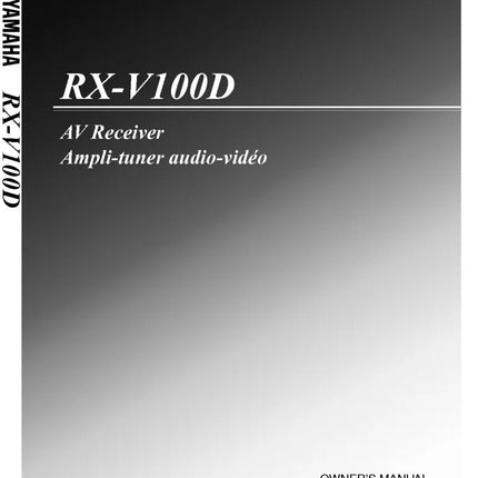 Yamaha RX-V100D Receiver Owners Manual