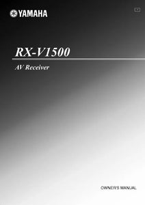Yamaha RX-V1500 Receiver Owners Manual