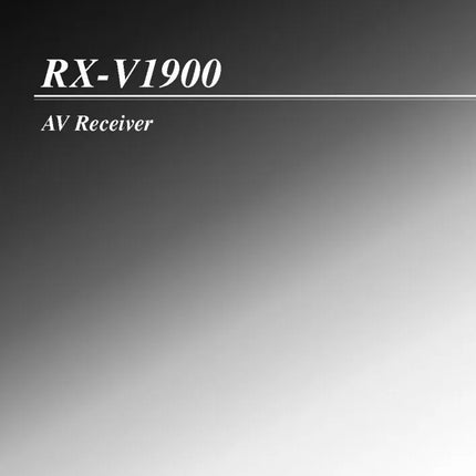 Yamaha RX-V1900 Receiver Owners Manual